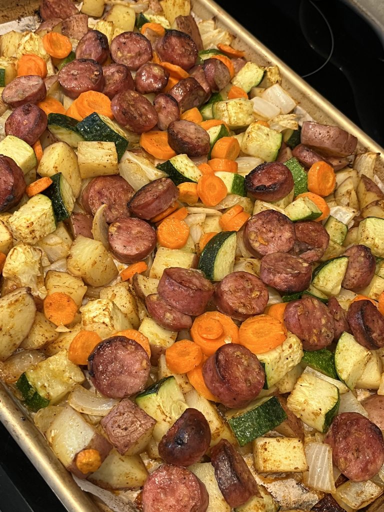 Chicken Sausage Sheet Pan Meal
